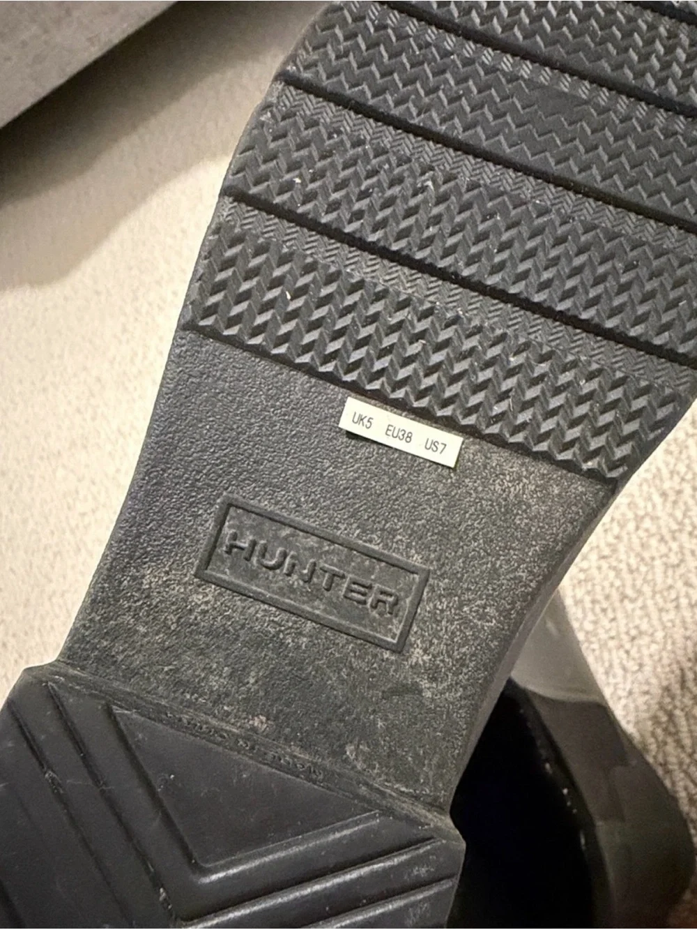 Hunter Black Chelsea Rain Ankle Boots